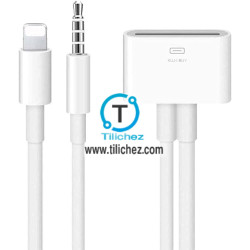 Adaptador Lightning para cargar y sincronizar a 30 pines con video y audio para iPhone